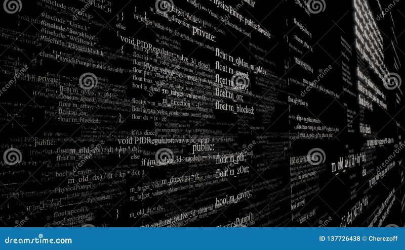 Program Code Layers Displayed On A Black Backgroundsource Code Of - Best Light Wallpapers in Desktop