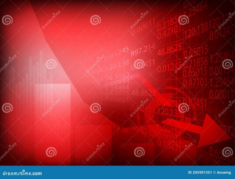 Vector Decrease Business Graph And Stockboard With Circuit Breaker - Classic Nature Pattern - Full HD