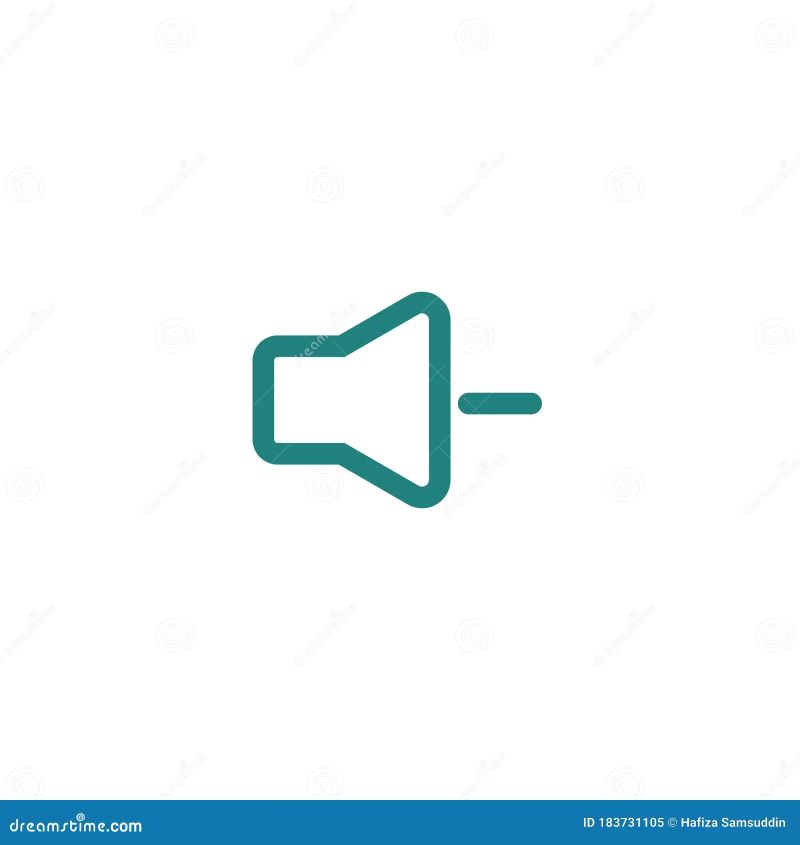 Volume Decrease Icon Vector Illustration Decorative Design Stock - 8K Ocean Arts for Desktop