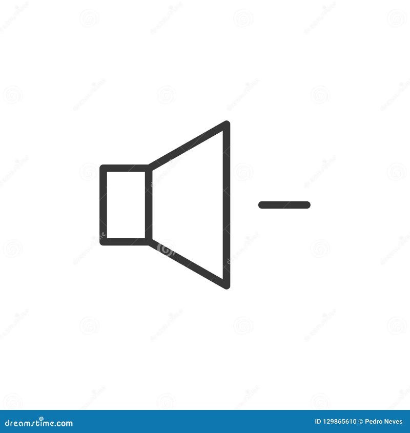 Decrease Volume Icon Thin Line Web Stock Vector Royalty Free 280551641 - City Illustration Collection - 4K Quality