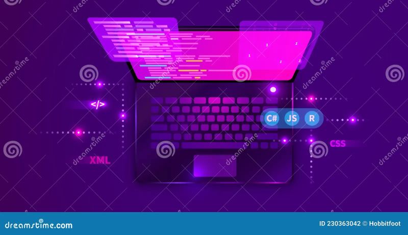 Web Development Coding And Programming Banner Computer Code On Laptop - Classic Full HD Light Arts | Free Download