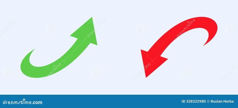 Increase Decrease And Arrow Icon Set Design Vector Image - Download High Quality Gradient Texture | Retina