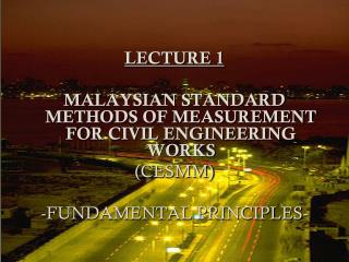 Ppt Lecture 1 Malaysian Standard Methods Of Measurement For