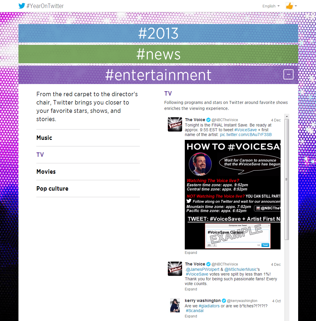 Twitter ปล่อย 2013 Year On Twitter สรุปเรื่องราวน่าสนใจในโลกทวีตภพ ...