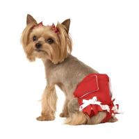Red Girl Fancy Pants Doggie Diapers by Max's Closet