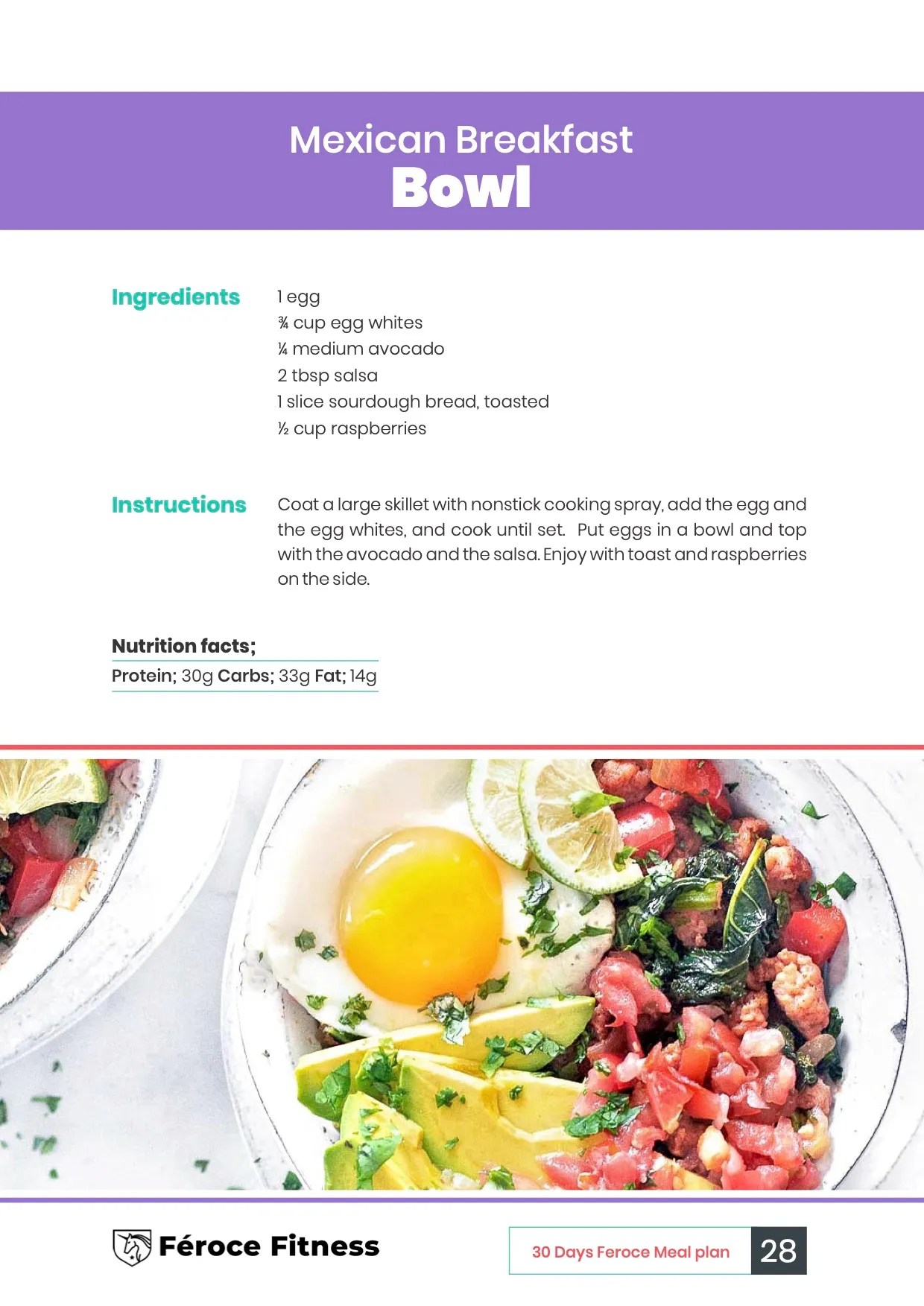 30 Day Meal Plan E Book Thundrbro
