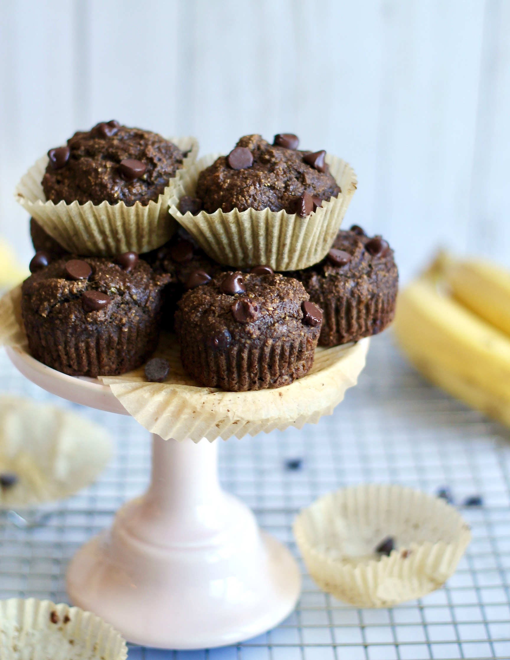 Vegan Chocolate Banana Muffins