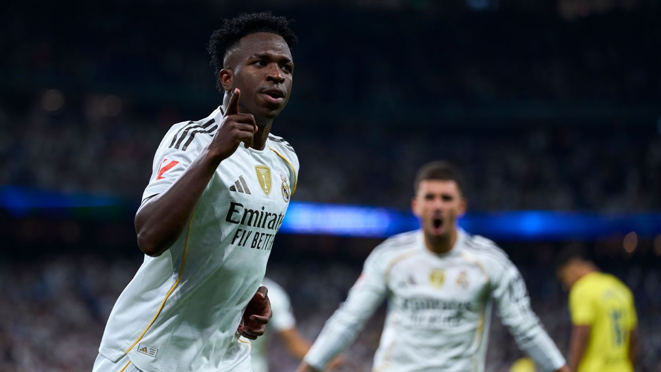 Vini Jr. brilha com dois gols, quebra 'tabu' e garante vitória do Real Madrid sobre o Villarreal em LALIGA