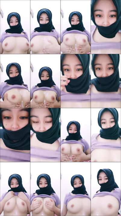 Abg jilbab hitam pamer tetek bulet dan mulus
