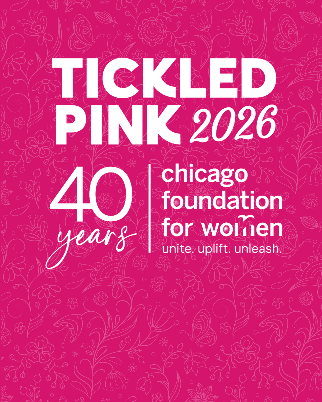 Tickled Pink Tickled Pink 2026 Celebrating 40 Years Of Impact Tickled Pink Text 