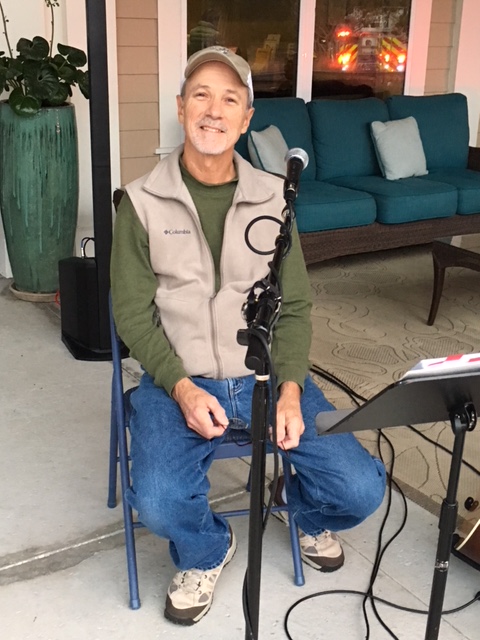 Bob Becker providing music