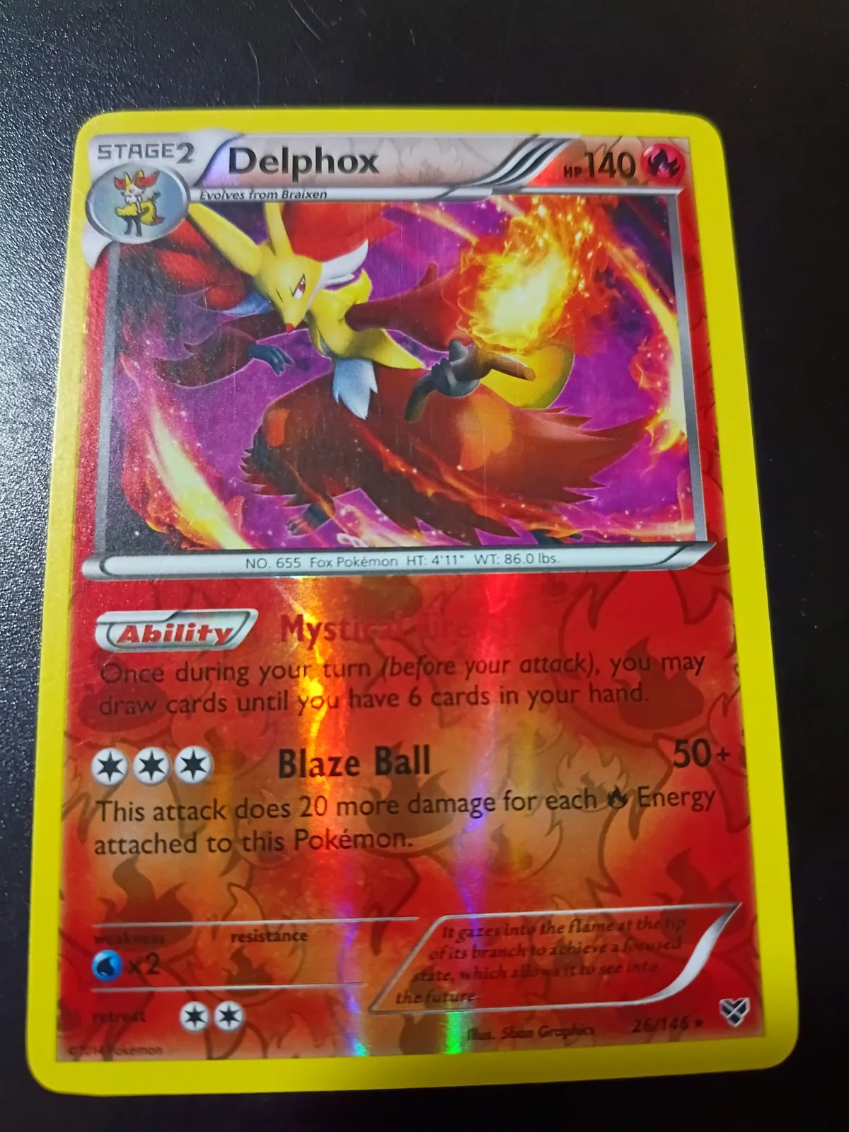 Delphox 26 [RH] [NM] - XY Base Set - foto 1