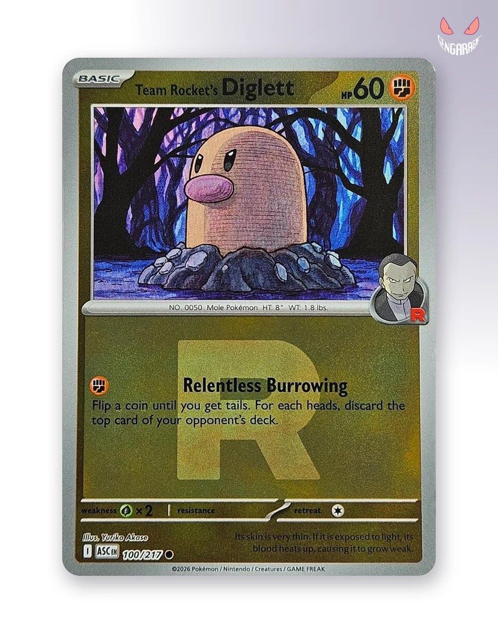 Team Rocket's Diglett 100 [Team Rocket] [NM] - Ascended Heroes