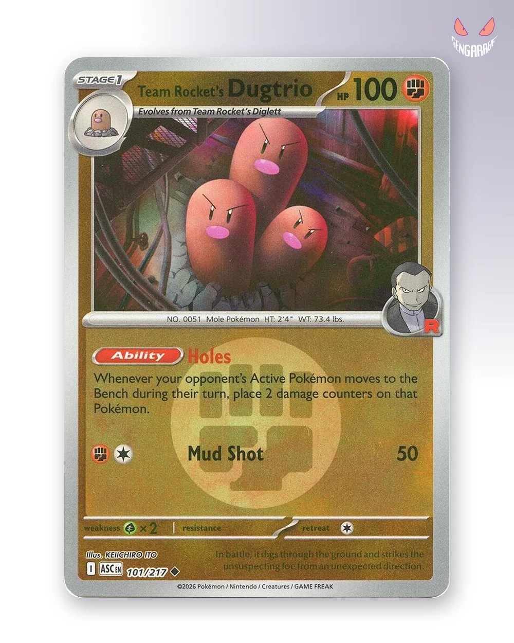 Team Rocket's Dugtrio 101 [Energy] [NM] - Ascended Heroes