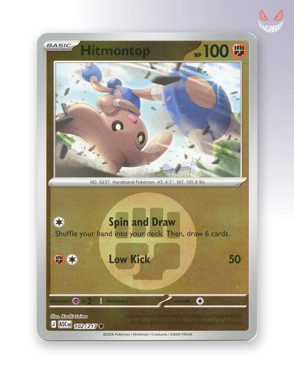 Hitmontop 102 [Energy] [NM] - Ascended Heroes