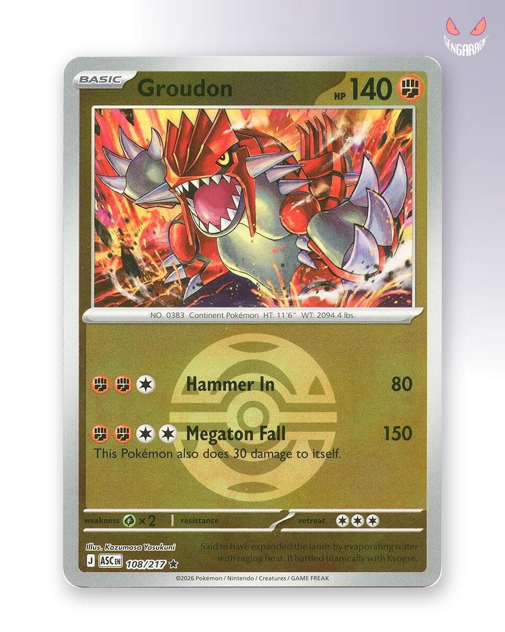 Groudon 108 [Dusk Ball] [NM] - Ascended Heroes