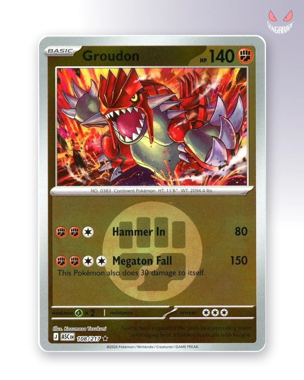 Groudon 108 [Energy] [NM] - Ascended Heroes