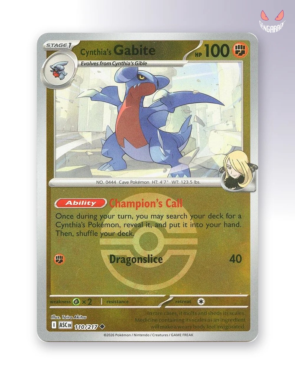 Cynthia's Gabite 110 [Pokeball] [NM] - Ascended Heroes
