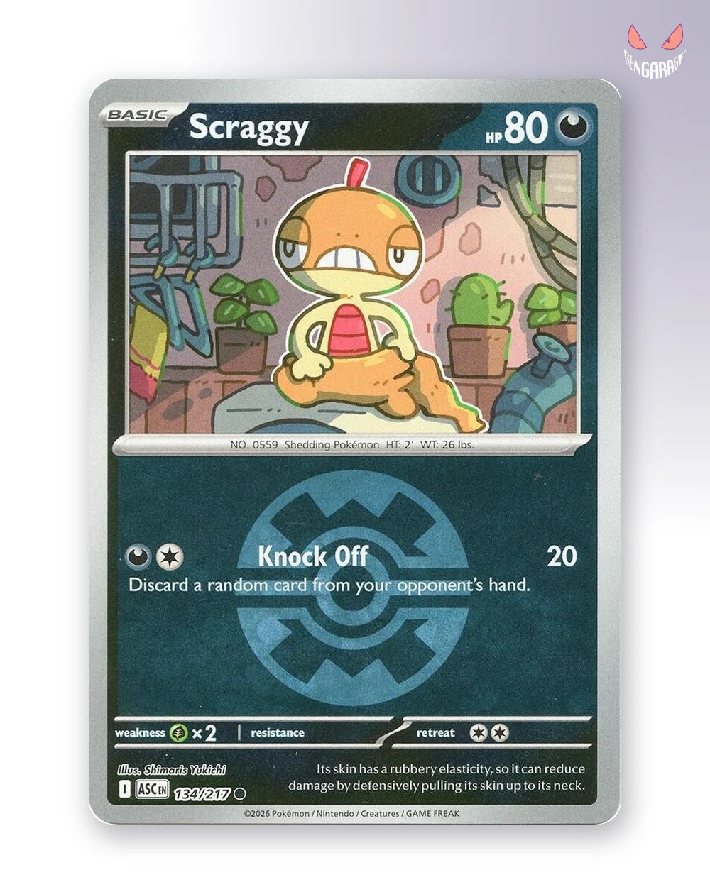 Scraggy  134 [Quick Ball] [NM] - Ascended Heroes