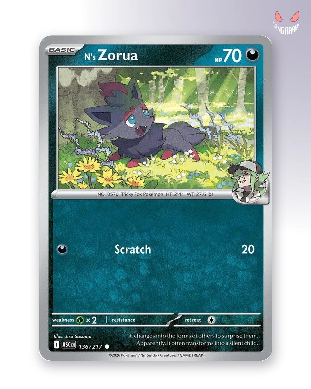 N's Zorua 136 [NM] - Ascended Heroes