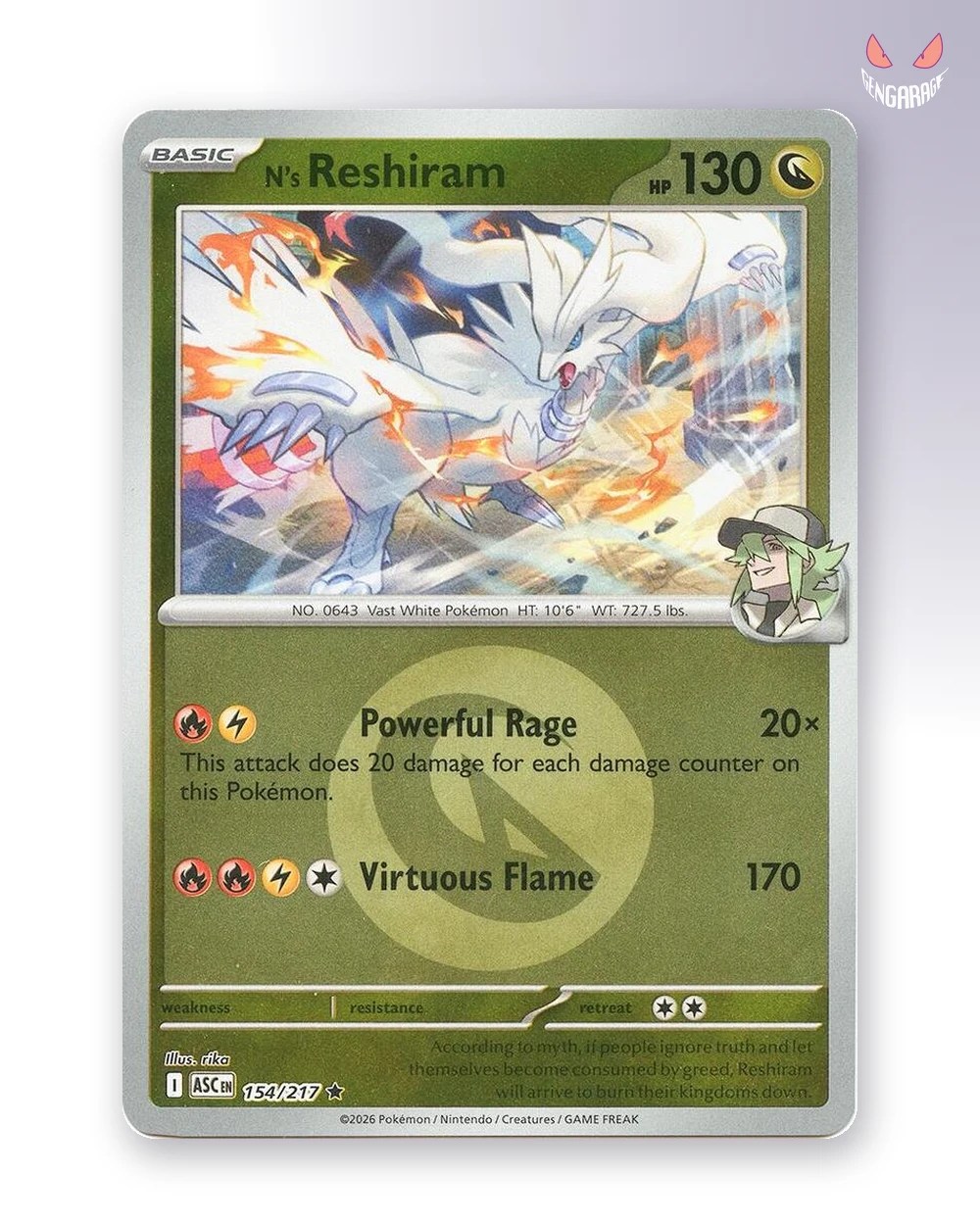 N's Reshiram 154 [Energy] [NM] - Ascended Heroes