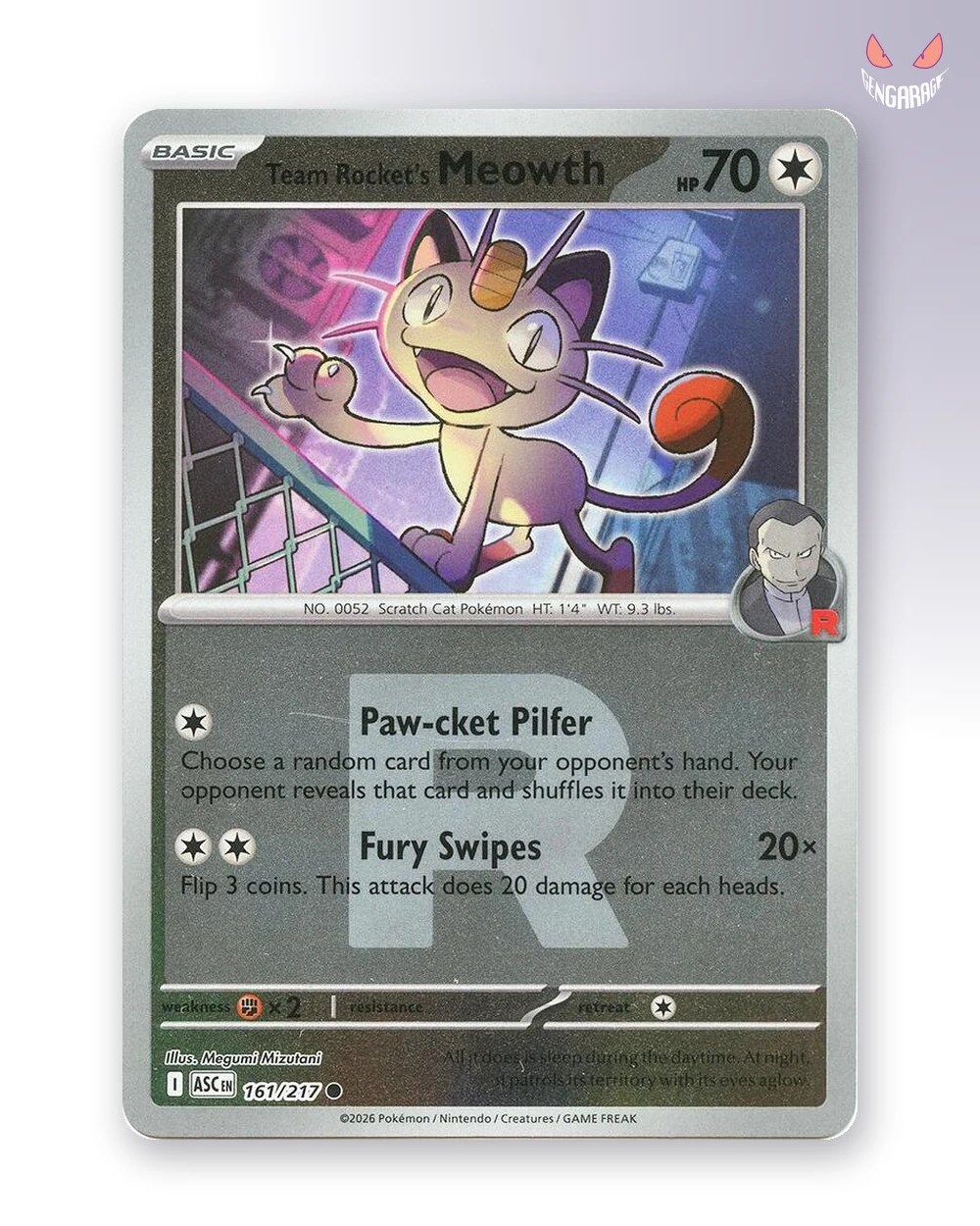 Team Rocket's Meowth  161 [Team Rocket] [NM] - Ascended Heroes