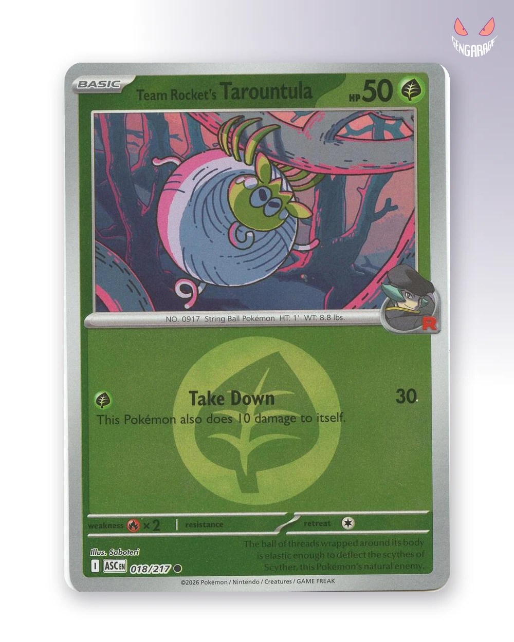 Team Rocket's Tarountula 18 [Energy] [NM] - Ascended Heroes