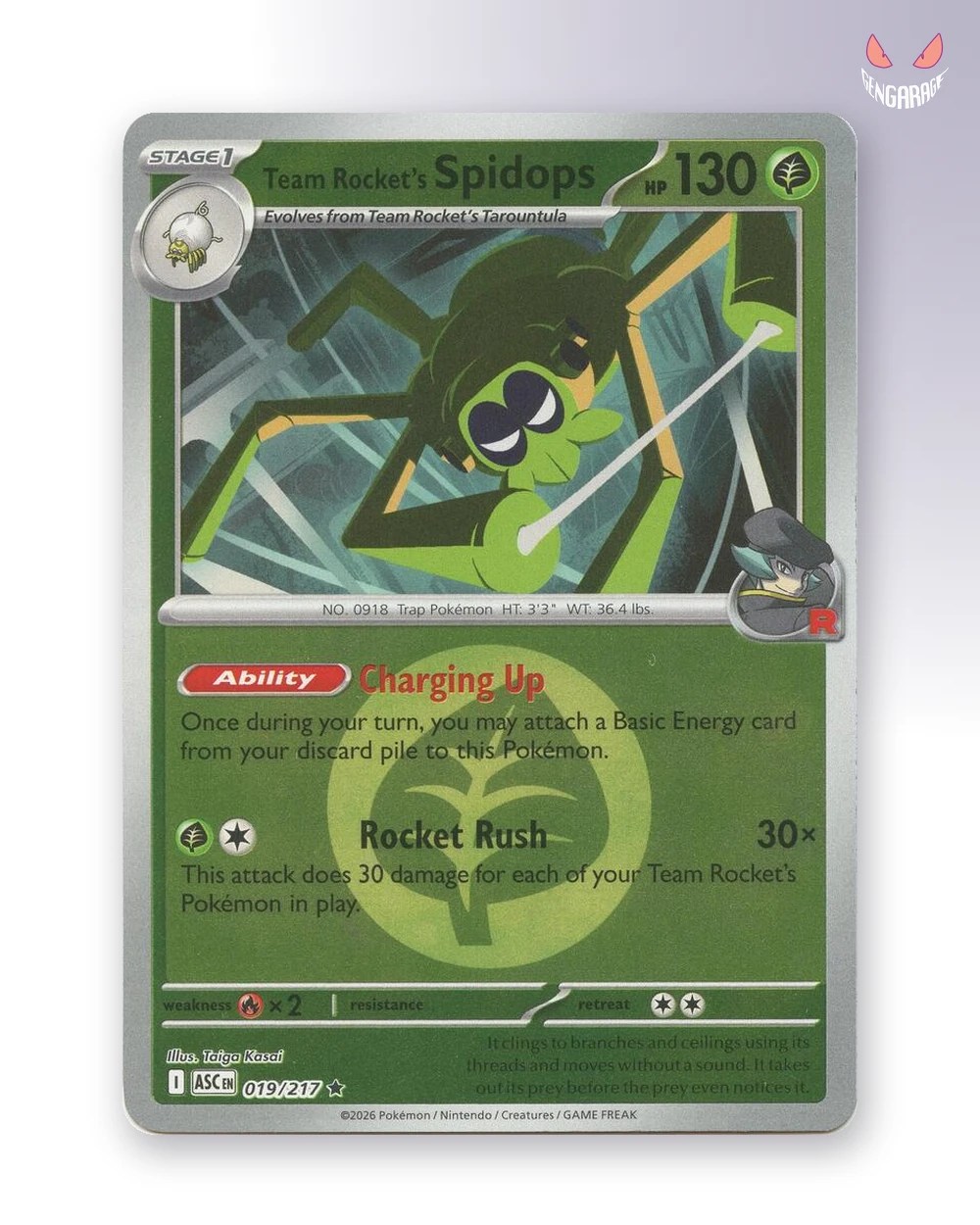 Team Rocket's Spidops 19 [Energy] [NM] - Ascended Heroes