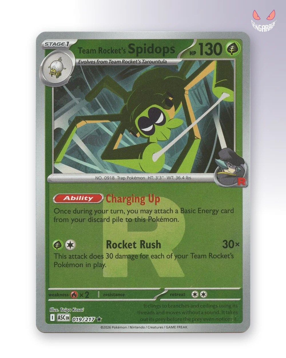 Team Rocket's Spidops 19 [Team Rocket] [NM] - Ascended Heroes