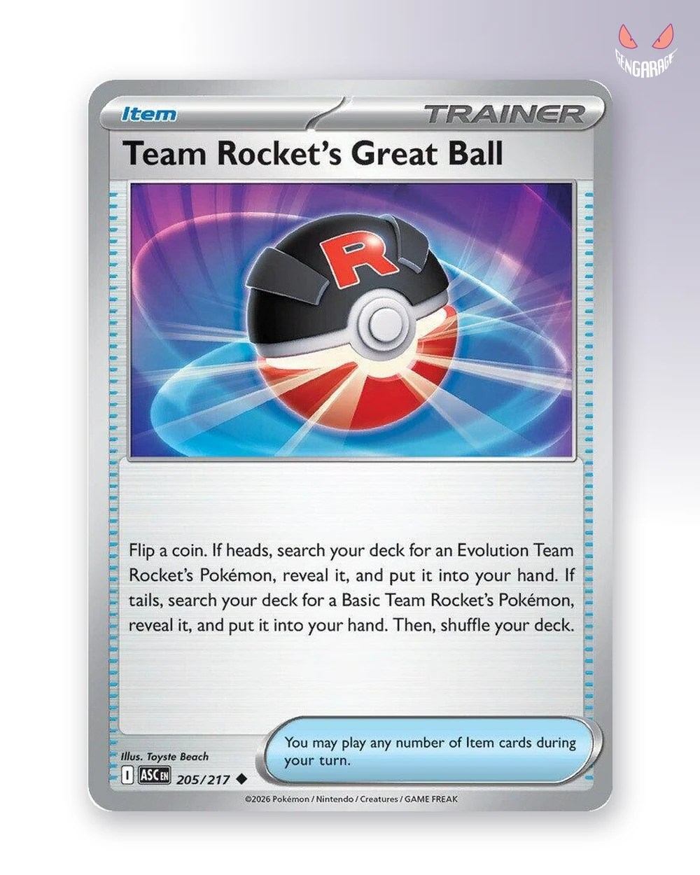 Team Rocket's Great Ball 205 [RH] [NM] - Ascended Heroes