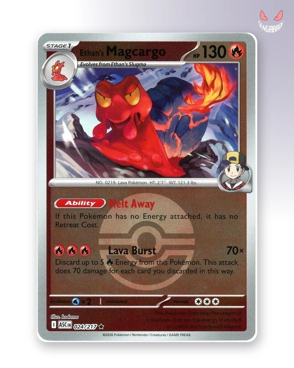 Ethan's Magcargo 24 [Pokeball] [NM] - Ascended Heroes