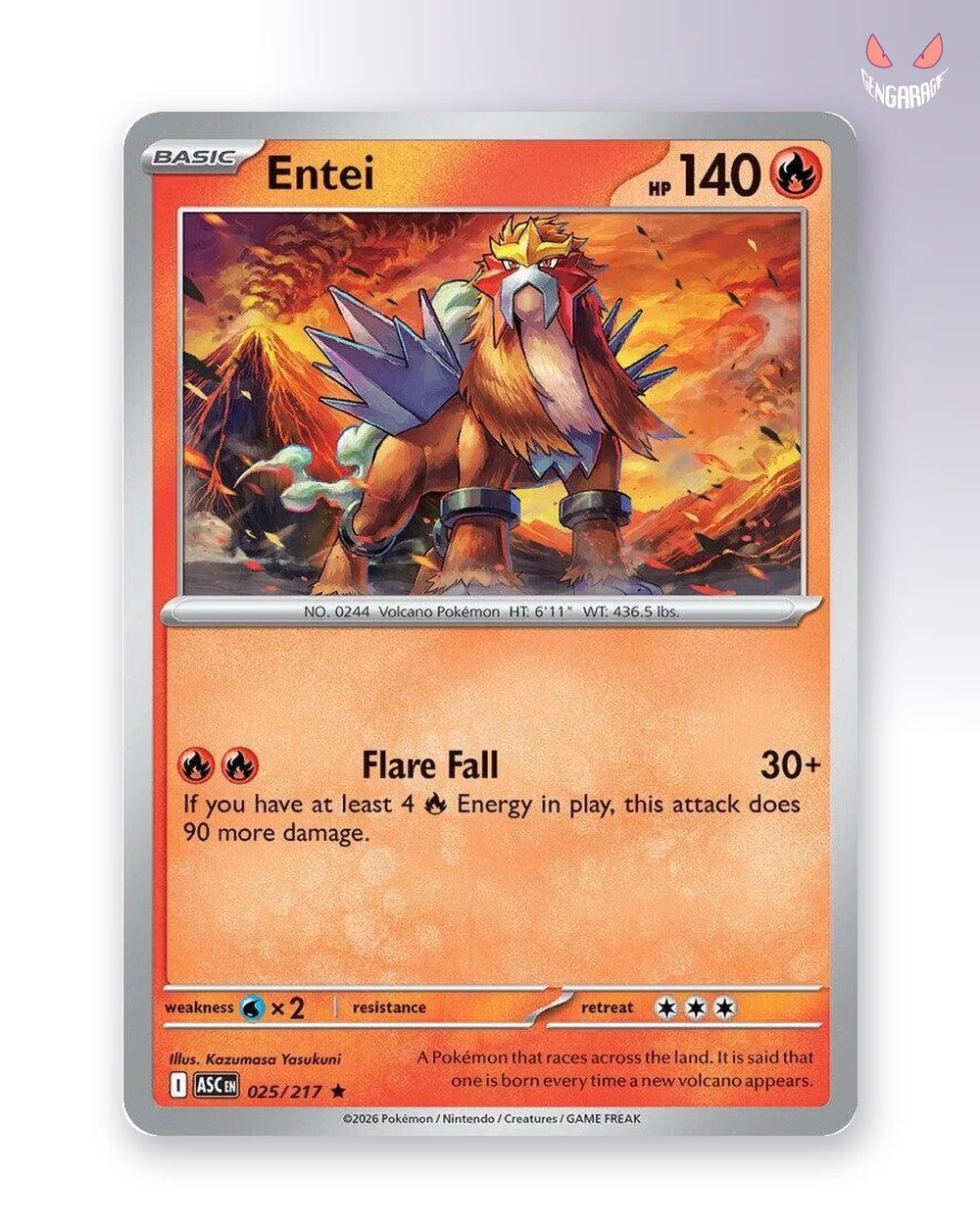 Entei  25 [H] [NM] - Ascended Heroes