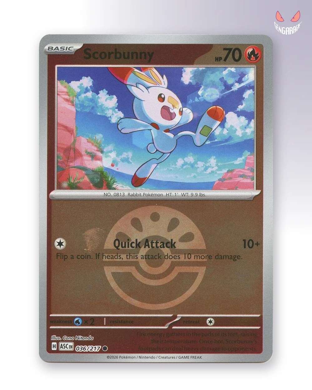 Scorbunny 36 [Friend Ball] [NM] - Ascended Heroes
