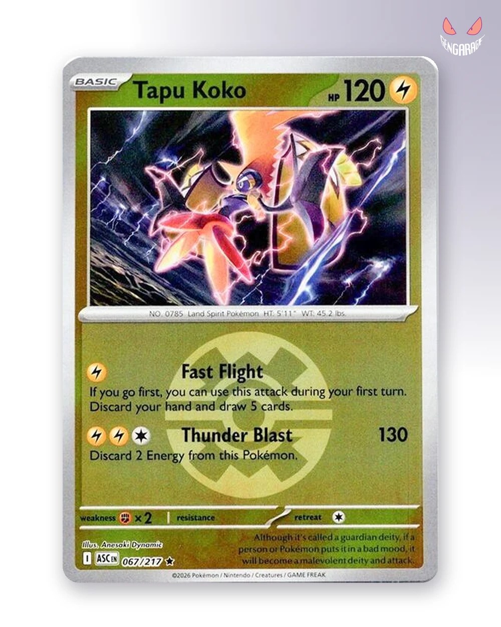 Tapu Koko 67 [Quick Ball] [NM] - Ascended Heroes