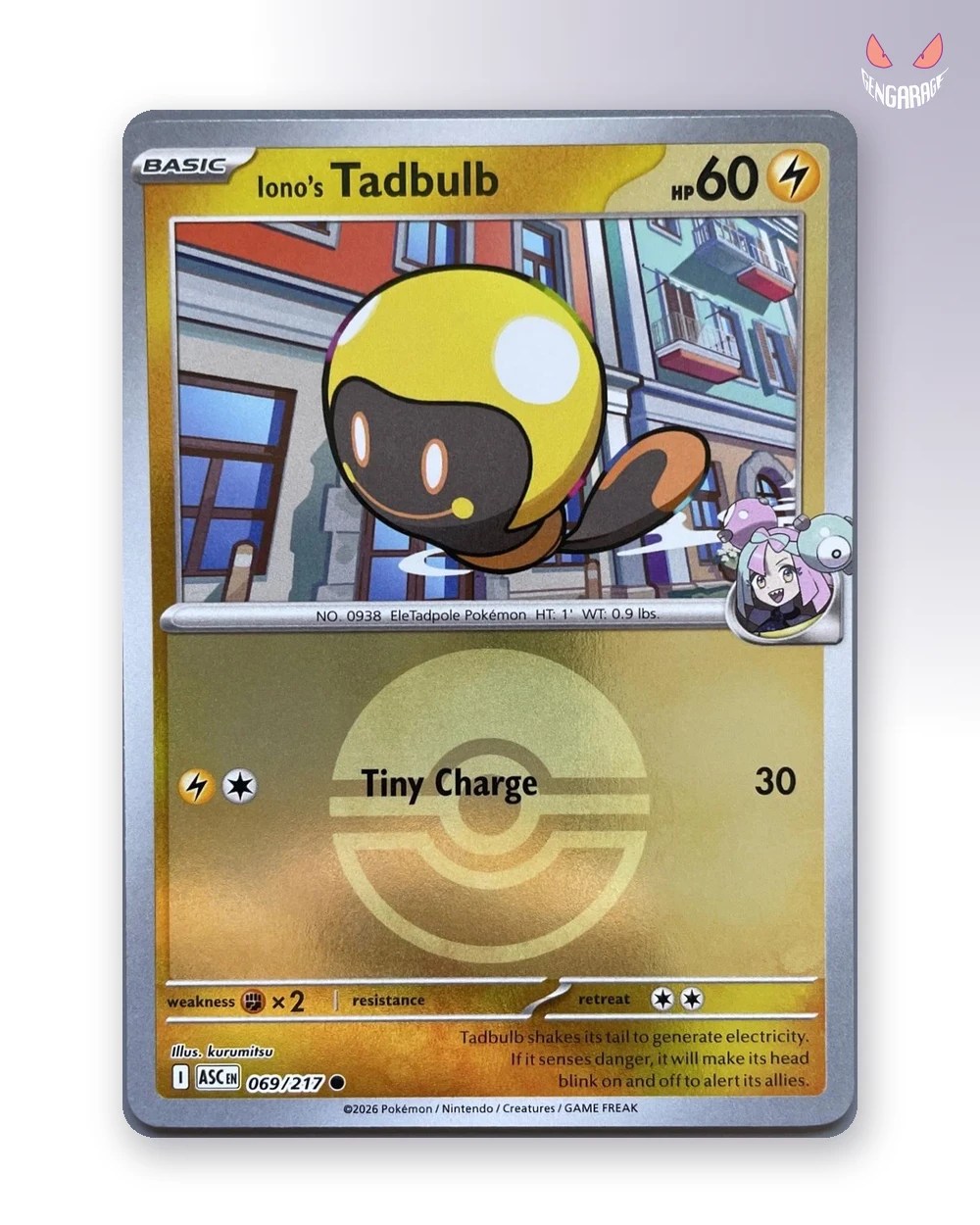 Iono's Tadbulb 69 [Pokeball] [NM] - Ascended Heroes