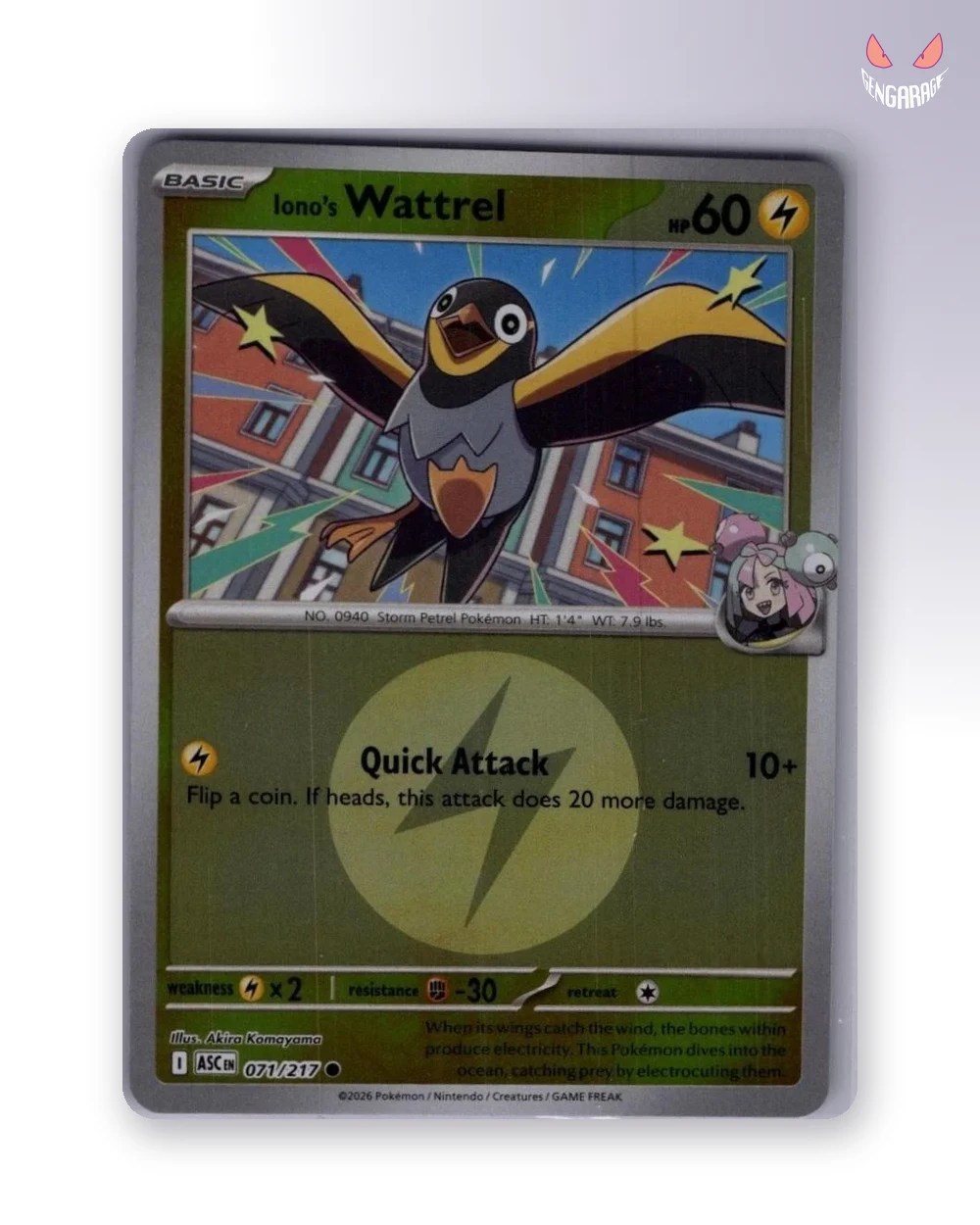 Iono's Wattrel 71 [Energy] [NM] - Ascended Heroes