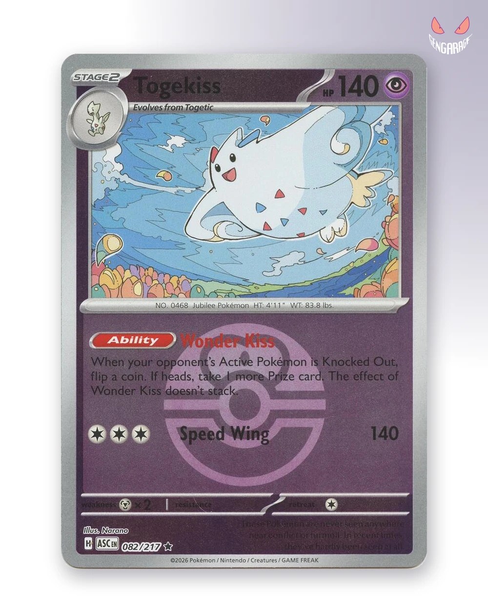 Togekiss 82 [Love Ball] [NM] - Ascended Heroes