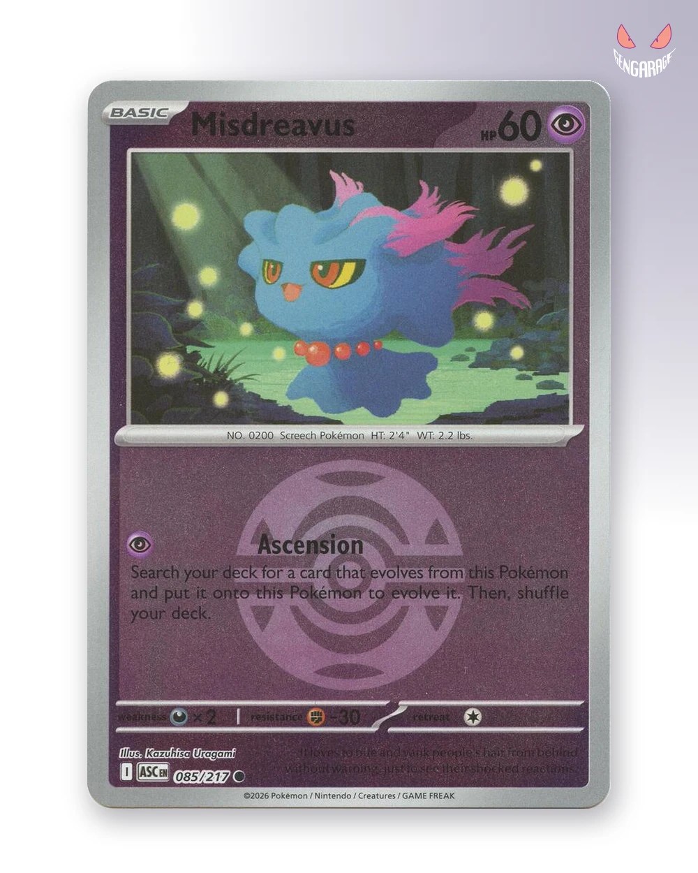 Misdreavus 85 [Dusk Ball] [NM] - Ascended Heroes