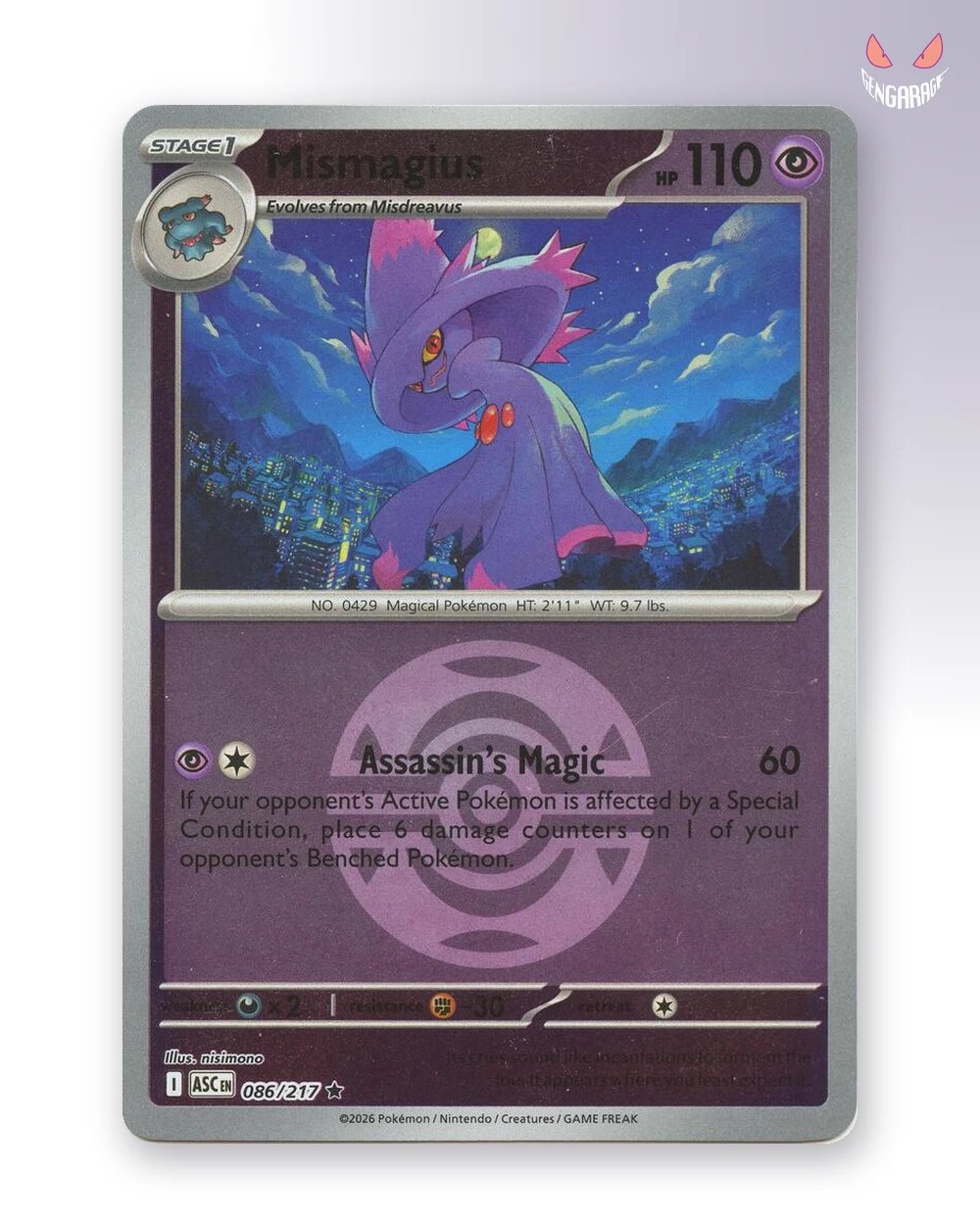 Mismagius 86 [Dusk Ball] [NM] - Ascended Heroes