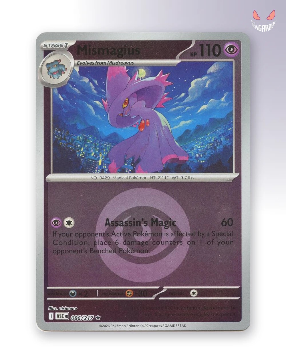 Mismagius 86 [Energy] [NM] - Ascended Heroes