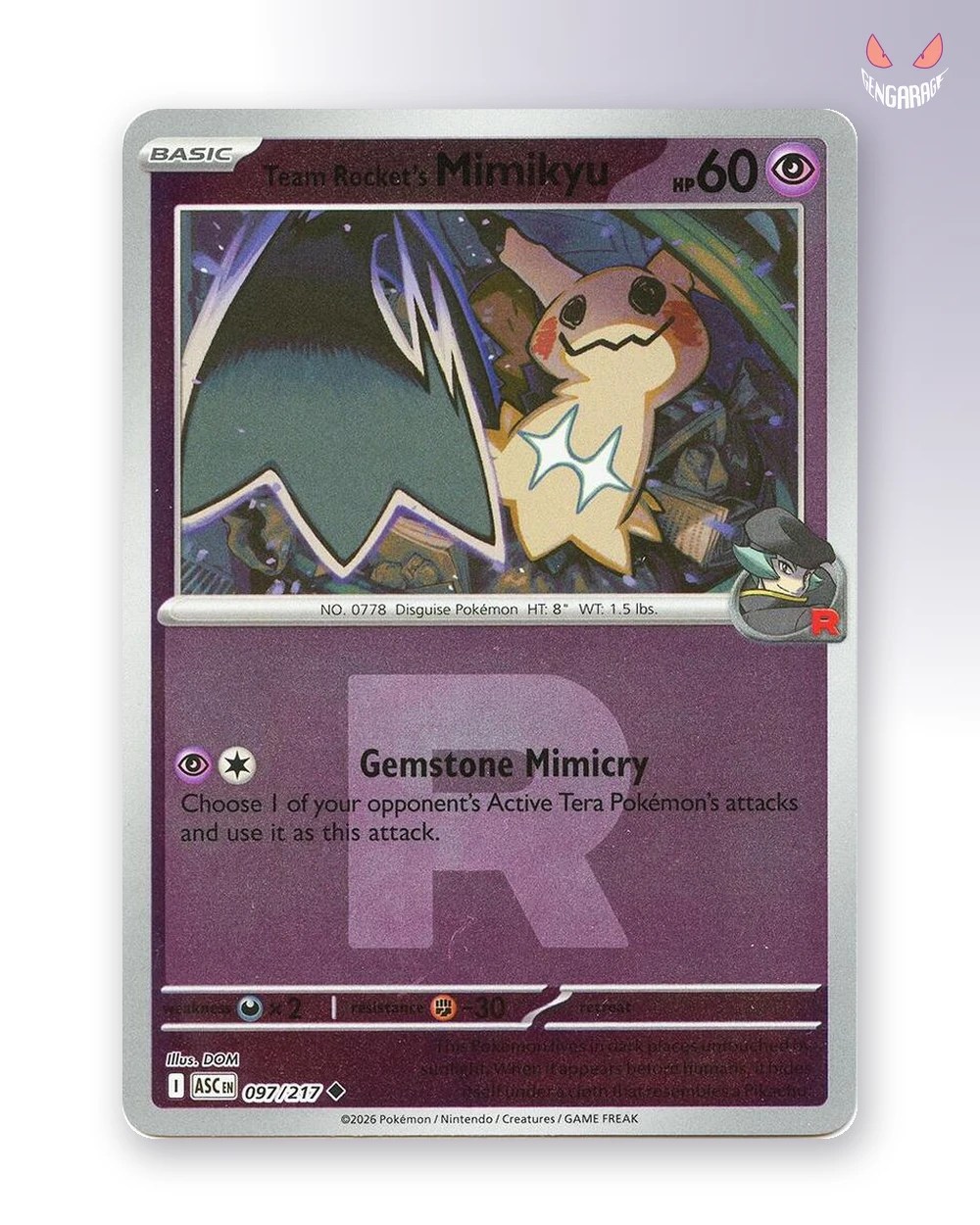 Team Rocket's Mimikyu  97 [Team Rocket] [NM] - Ascended Heroes
