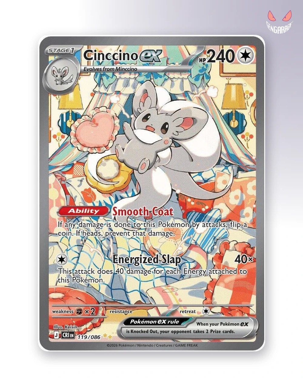 Cinccino ex 119 [NM] - Chaos Rising