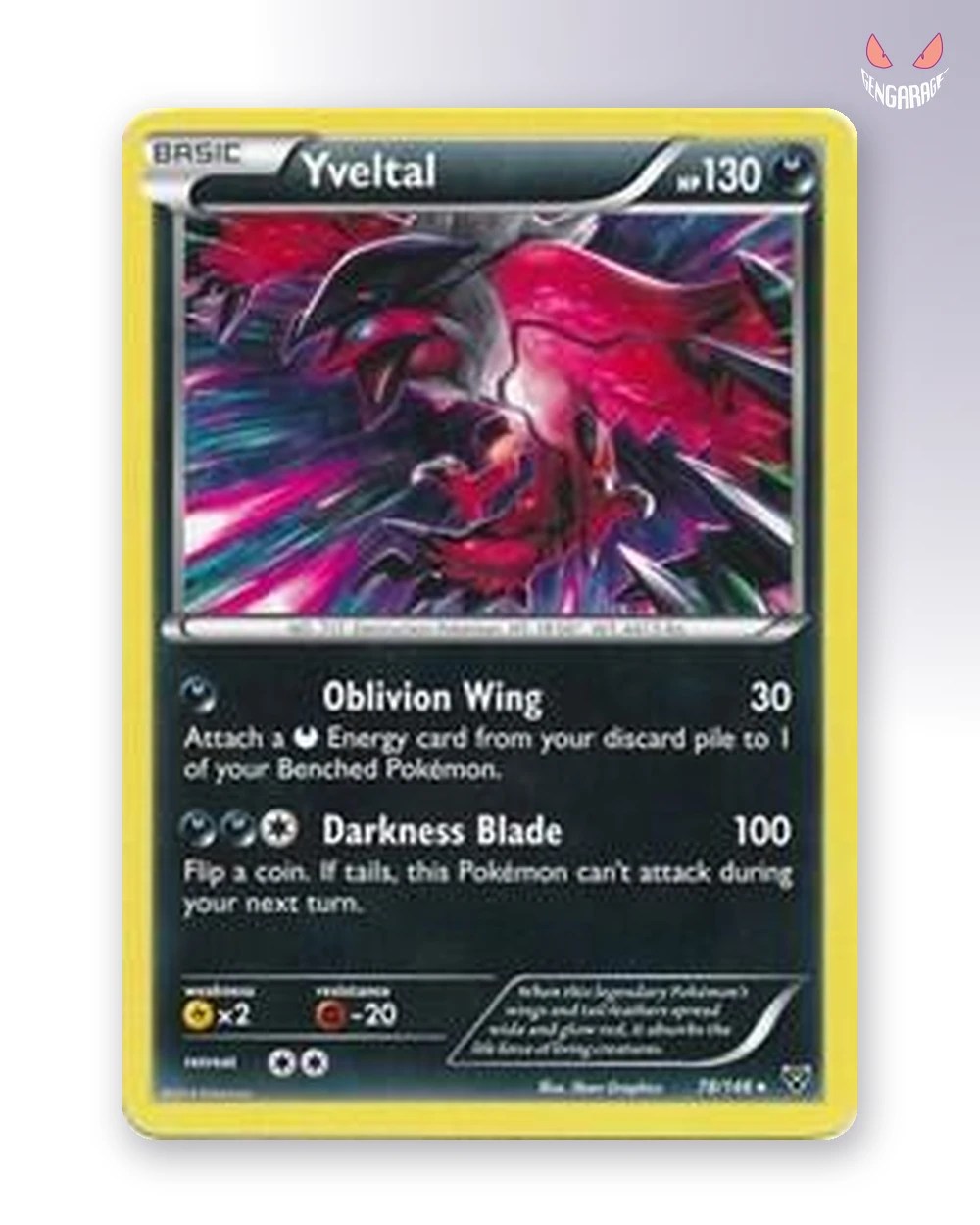 Yveltal - 78/146 (Cracked Ice Holo) 78 [H] [NM] - Deck Exclusives