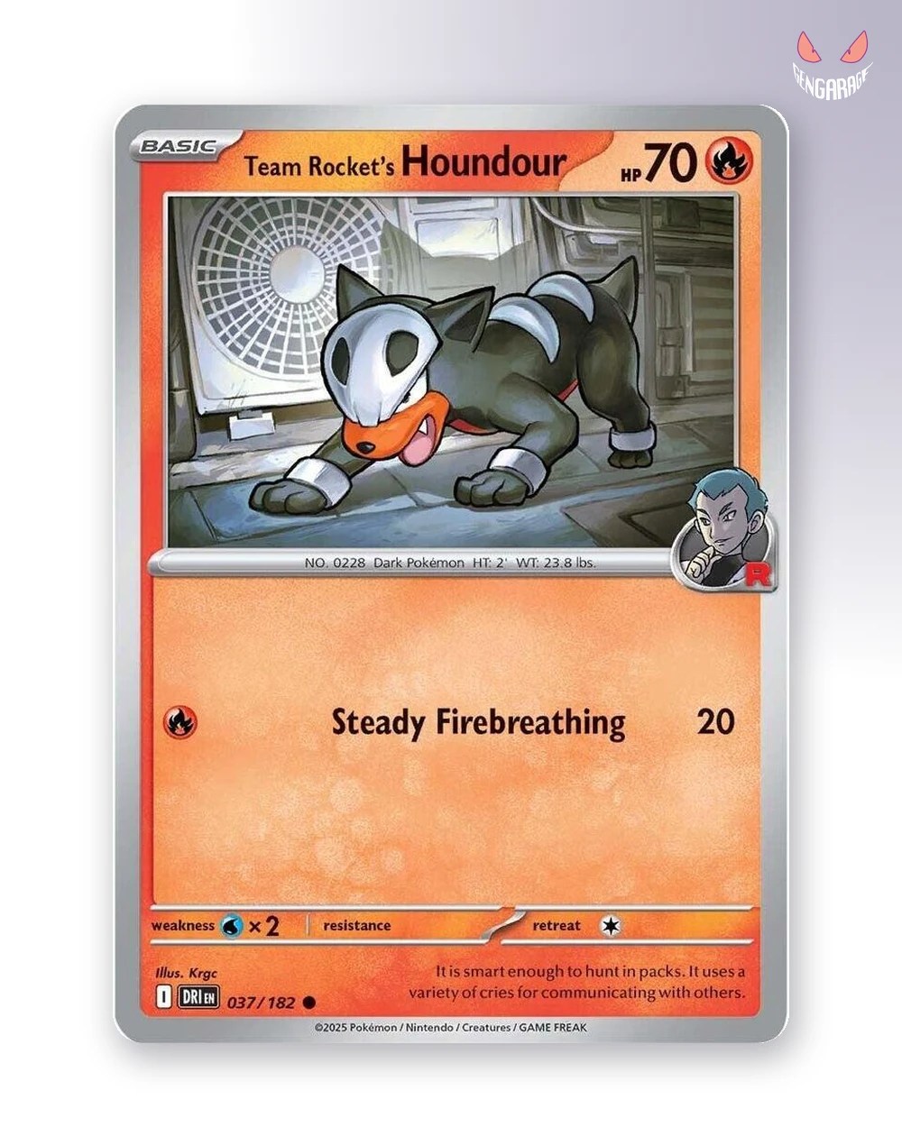 Team Rocket's Houndour 37 [ES] [RH] [NM] - Destined Rivals