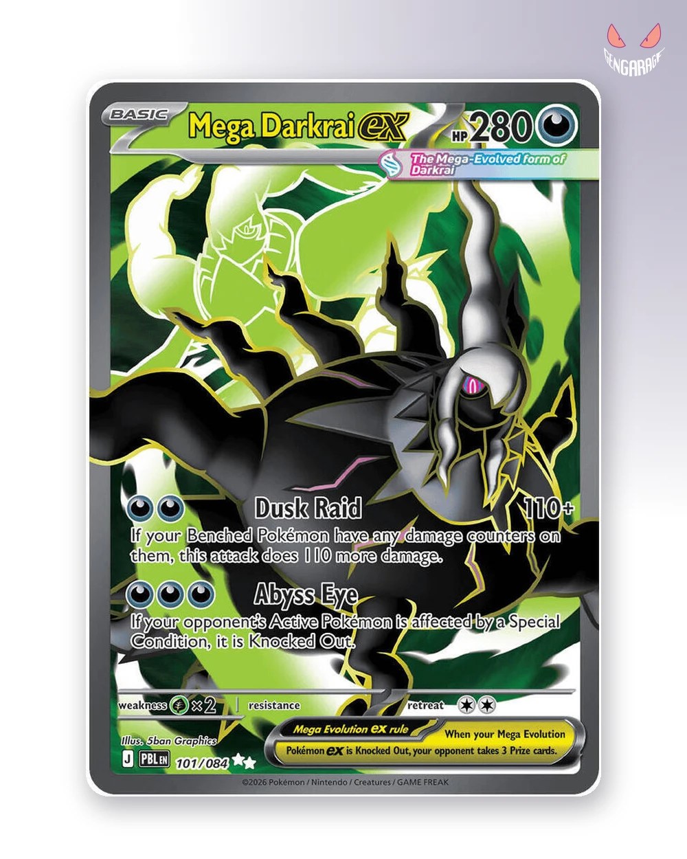 Mega Darkrai ex 101 [NM] - Pitch Black