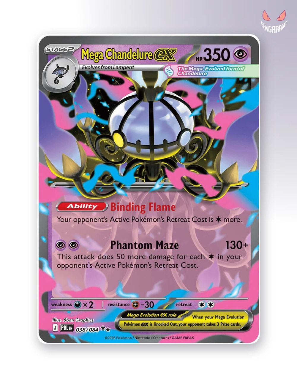 Mega Chandelure ex 38 [MP] - Pitch Black