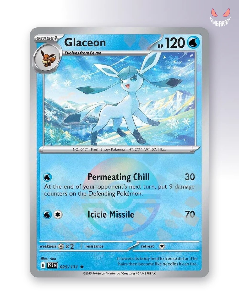 Glaceon  25 [Pokeball] [NM] - Prismatic Evolutions