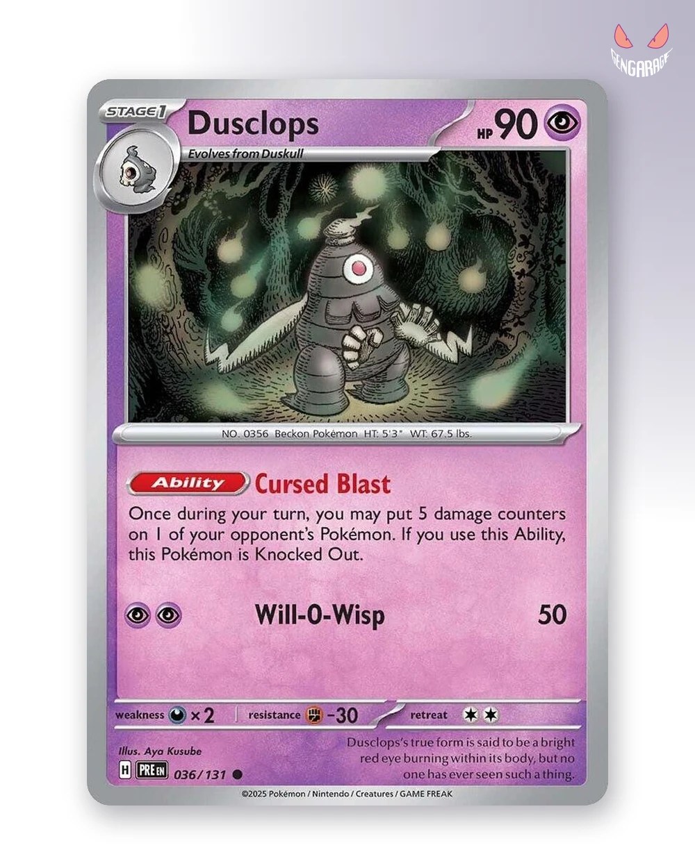 Dusclops 36 [NM] - Prismatic Evolutions