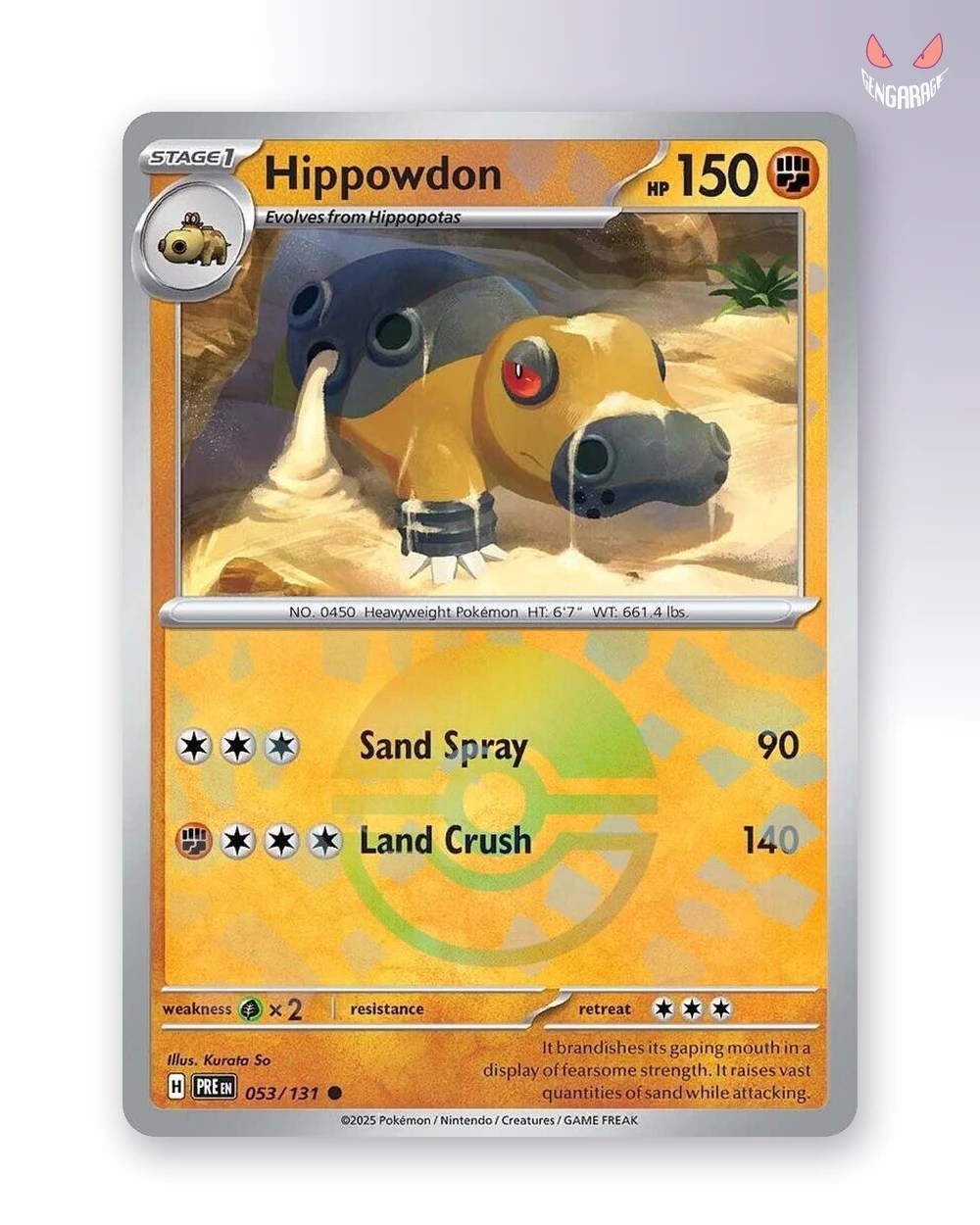 Hippowdon 53 [Pokeball] [NM] - Prismatic Evolutions