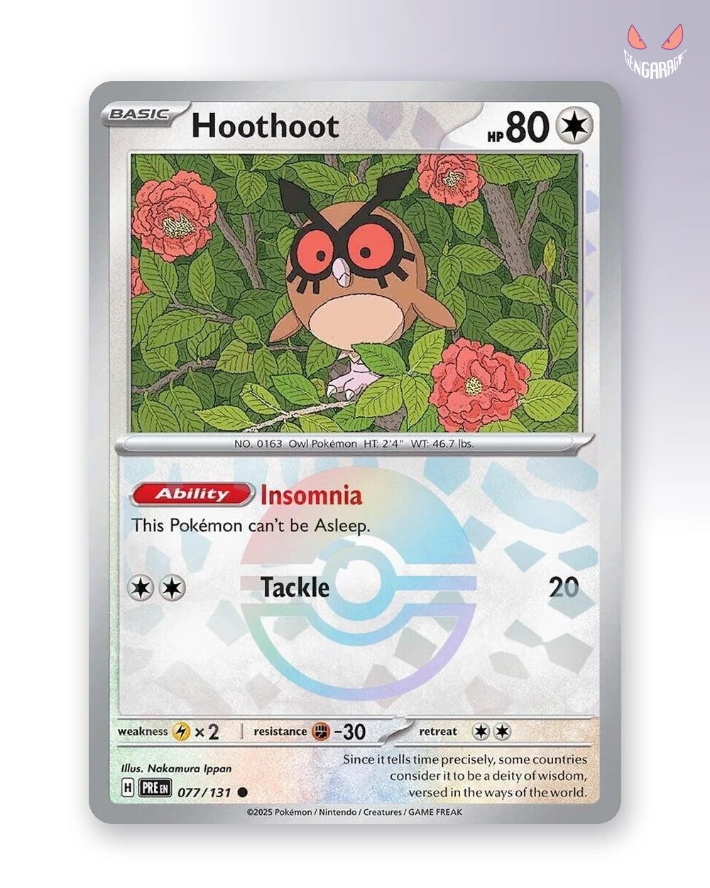 Hoothoot (Poke Ball Pattern) 77 [Pokeball] [NM] - Prismatic Evolutions